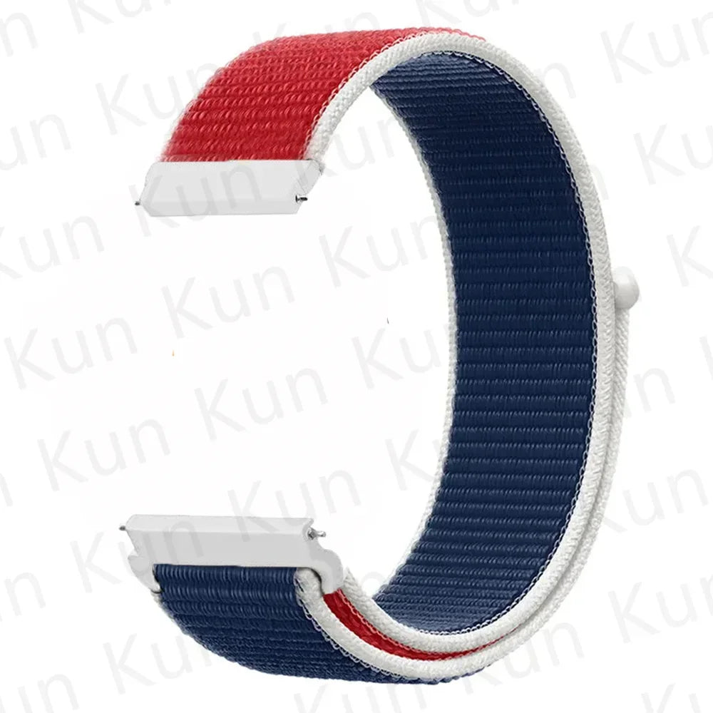 20mm 22mm Band For Samsung Galaxy Watch 6/5/4/5pro/4/6 Classic/active 2 Nylon loop sport bracelet huawei watch GT 4-2-2e-3 Strap