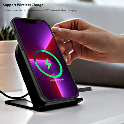 Magnetic Mobile Phone Case with Stand for iPhone 17 16 14 Plus 15 13 Pro Max 12 11 Cases Protective Apple Cover with Kickstand