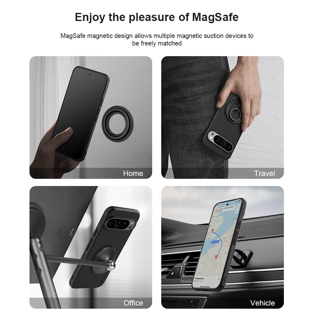 Nillkin for Google Pixel 11 10 Pro XL/10 Pro/10/9 Pro/9 5G Case Frosted Pro Magnetic Adapt Magsafe Matte full Back Cover