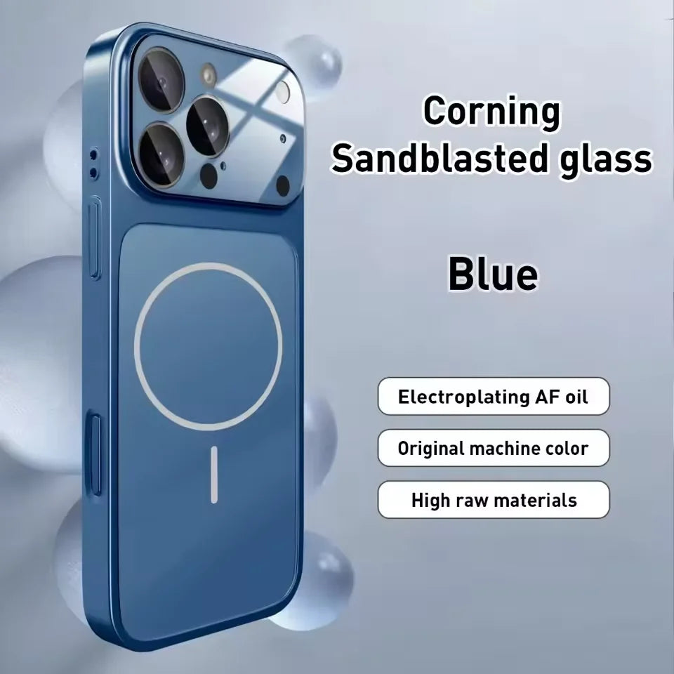 Luxury Original For Magsafe Matte Armor Case For iPhone 17 Air 16 15 14 13 Pro Max Funda Wireless Charging Hard Magnetic Cover