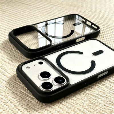Fashion for Magsafe Wireless Charge Phone Case for IPhone 17 Air 16 15 14 Plus 13 12 Pro Max Transparent Acrylic Back Cover