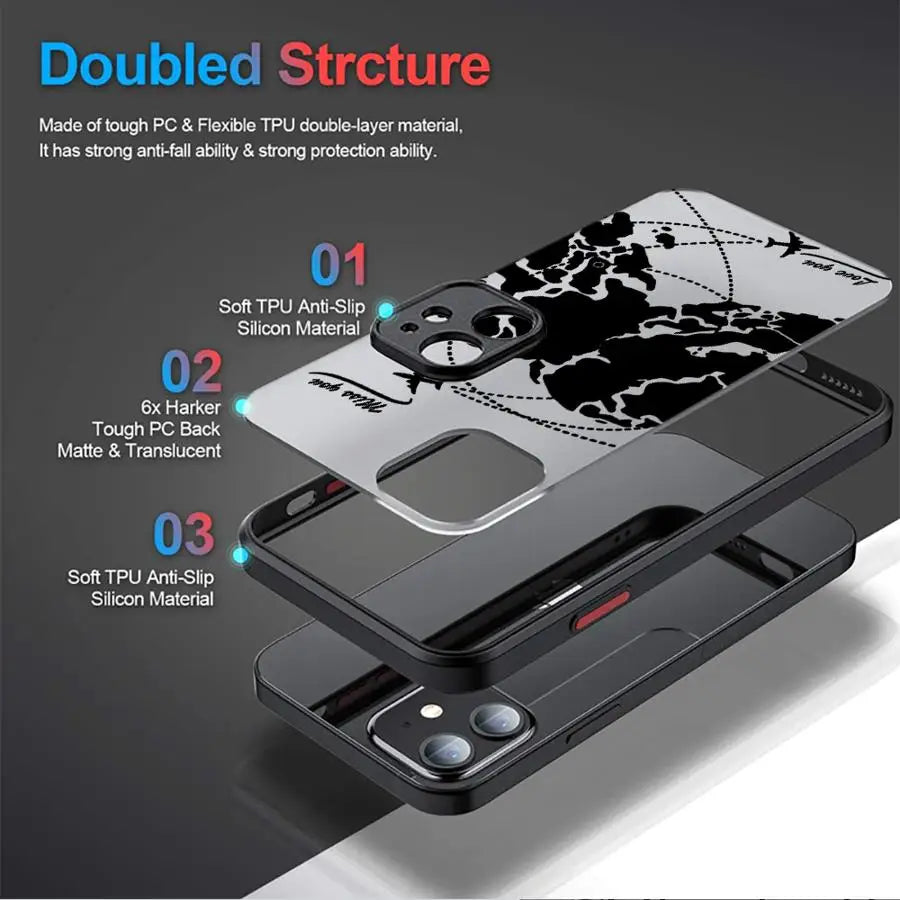 Airplane World Travel Case for iPhone 17 Pro Max XS XR 7 8 SE 12 13 Mini Air 15 11 16 Plus 14 Funda Back Phone Cover