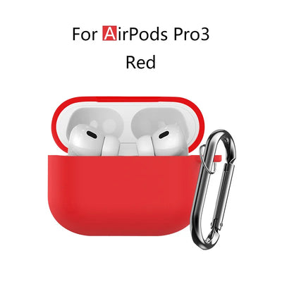 for AirPods Pro 3 2025 New Case Full Protective Soft Silicone Shockproof Case with Keychain for AirPods Pro 3 Case for Men Women