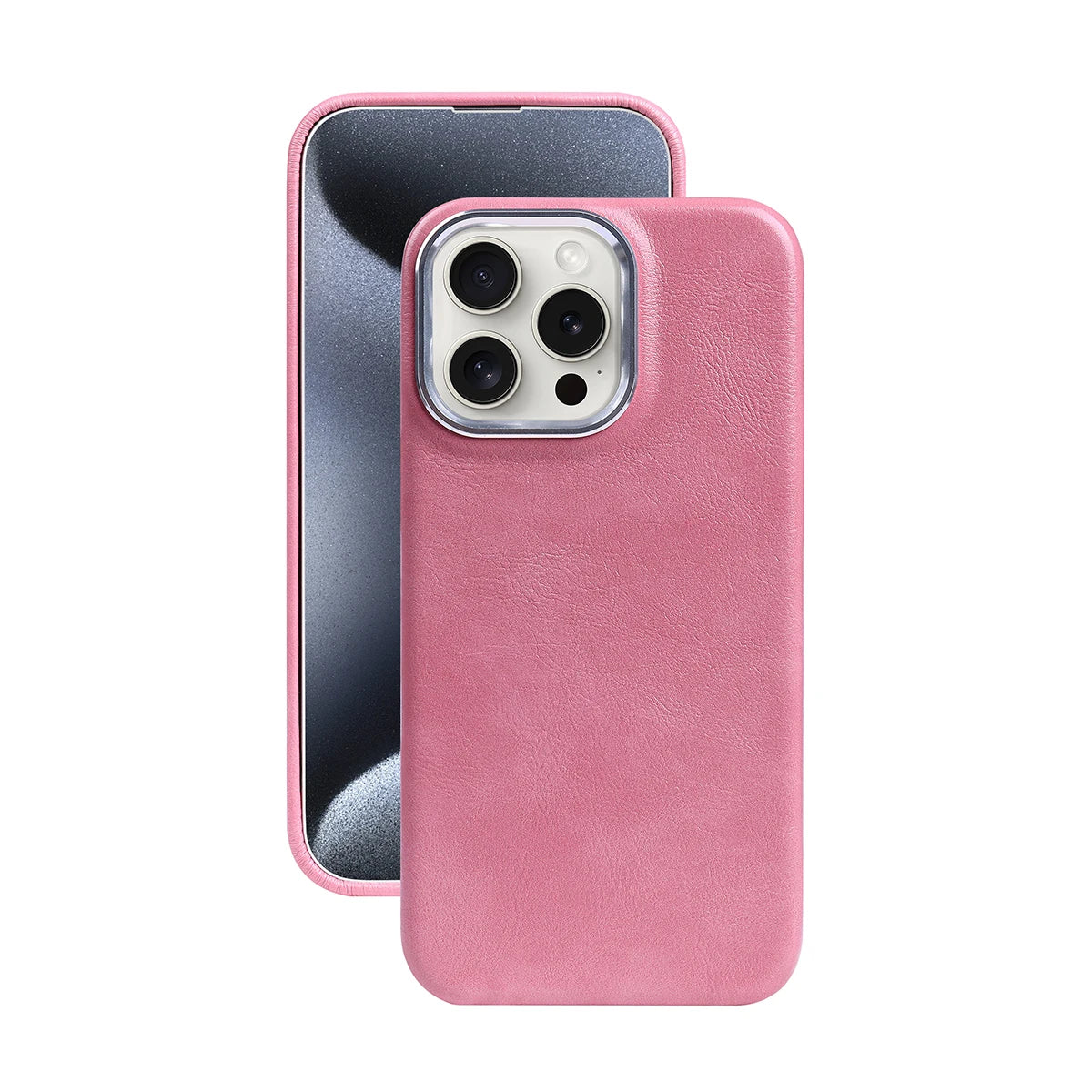 Luxury Classic Retro Textured Metal Frame All Inclusive PU Leather Case For iPhone 15 Pro Max 16 14 Plus 13 12 11