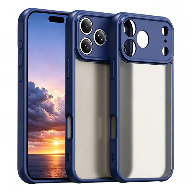 Phone case for iphone 18 Pro Max 18Pro 17 17e 17Pro iphone17 Air Translucent Matte Back & TPU Side Shockproof Proteciton cover