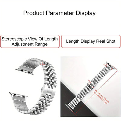 Stainless Steel Strap For Apple Watch Band Series 12/11/10/9/8/7/6/5/SE 3 Metal Bracelet For iWatch Ultra 4 49mm 45mm 44mm 46mm