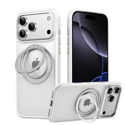 Transparent Magnetic Case for iPhone 17 Air 16 Plus 15 14 13 18 17 Pro Max 16e 360° Rotating Ring Holder Kickstand Cover LMD003