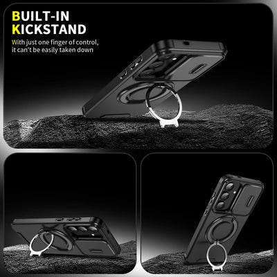 Slide Cap Cover Case For Samsung Galaxy A57 A37 A27 A17 A18 A56 A36 A26 A16 A55 A35 A15 A54 5G 4G S26 S25 S24 S23 FE Plus Stand