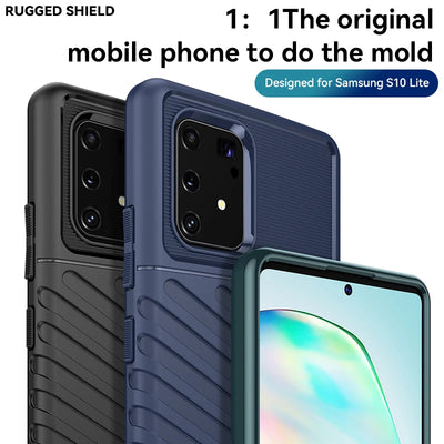 Luxury Shockproof Silicone Phone Case for Samsung Galaxy A81 M60S Note 10 Lite A91 M80S S10 Lite - Soft TPU Protective Cover