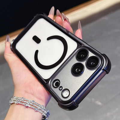 Luxury Magnetic Phone Case For iPhone 18 17 16 15 14 13 Pro Max Air 16 15 14 Plus 16Pro 17Pro Magsafe Shockproof Protector Cover