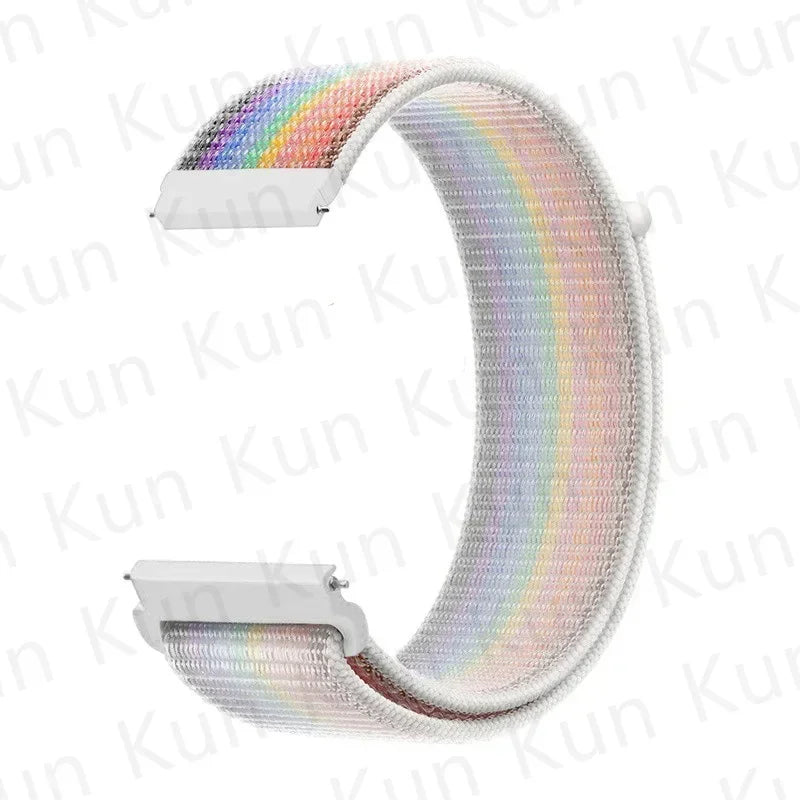 20mm 22mm Band For Samsung Galaxy Watch 6/5/4/5pro/4/6 Classic/active 2 Nylon loop sport bracelet huawei watch GT 4-2-2e-3 Strap