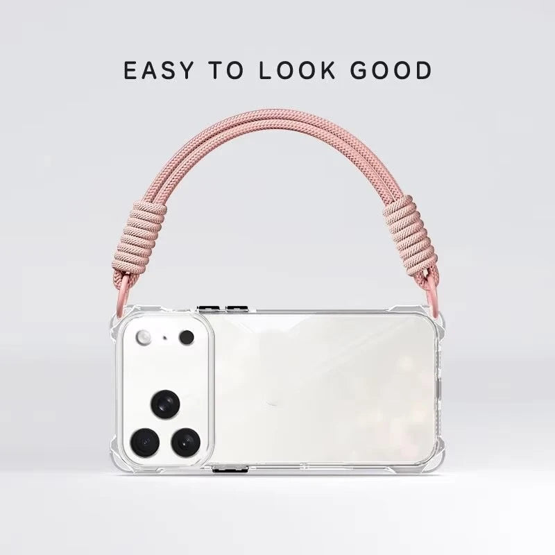 Crossbody Phone Case with Lanyard For iPhone 17Air 16 Pro Max 15 14 18 Pro Max  чехол на айфо Necklace Strap Cord Soft Cover