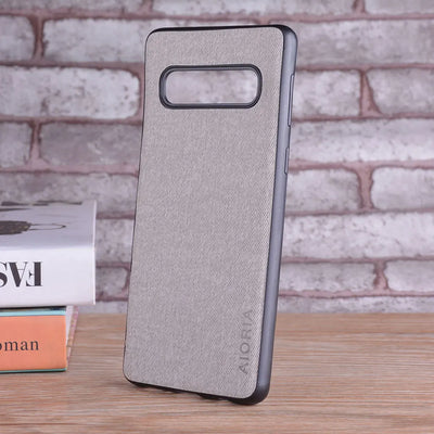 Case for Samsung Galaxy S10 Plus S10E S10 Lite 5G coque Luxury textile Leather skin soft hard cover for samsung galaxy s10 case