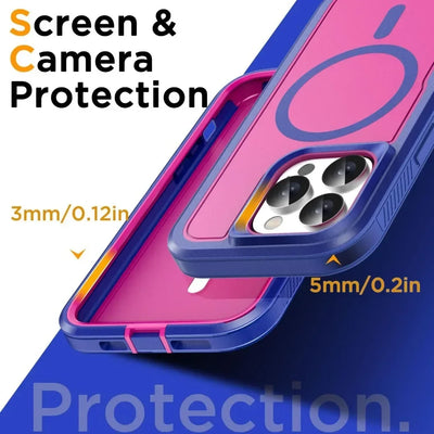 Luxury Ott Magnetic Armor Cases For iPhone 18 17 16 15 14 Plus 13 12 11 Pro Max Box Shockproof Charging Heavy Duty Protect Cover