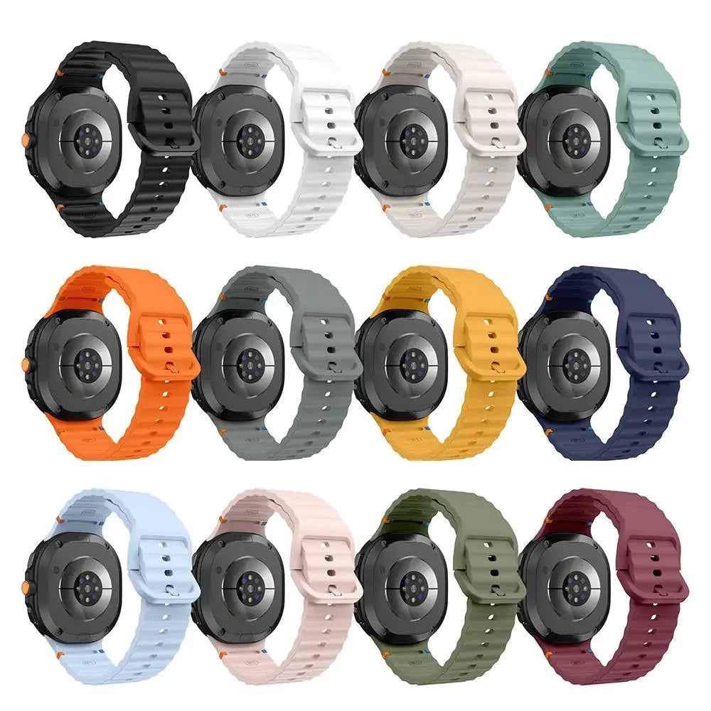 Official Silicone Strap for Samsung Galaxy Watch 9/8 40mm 44mm Sports Replacement Wristband for Galaxy Watch 8 Classic 46mm Band