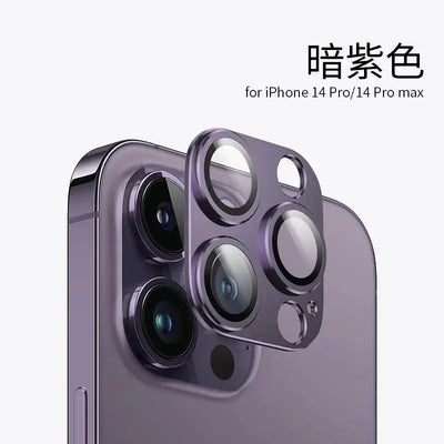 3D Full Metal Camera Lens Protector Tempered Glass Protector For iPhone 16 15 14 Pro Max Plus Camera Lens Protector Glass Cover