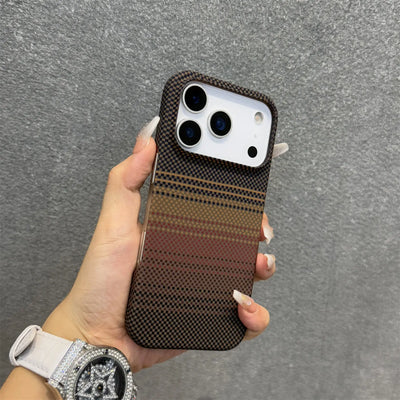 Frameless Carbon Fiber Kevlar For Magsafe Magnetic Phone Case For iPhone 17 Air 16 15 14 13 12 Plus 17 Pro Max PC Texture Cover