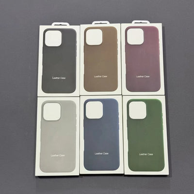 Official 1:1 for Magsafe Leather Case for IPhone 17 Pro 17 16 15 14 Pro Max Orginal Magnetic Animation Cover Anti-drop Case