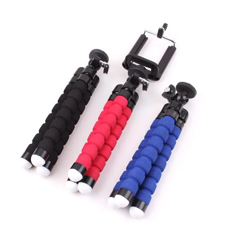 Sponge Octopus Tripod Stand for Live Streaming Lazy Deformation Mobile Phone Holder Portable Camera Tripod