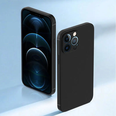 Luxury Black Silicone Matte Phone Case For iPhone SE 2020 2022 16E 16 15 14 13 12 11 Pro Max Plus 13Mini Back Cover Soft Case