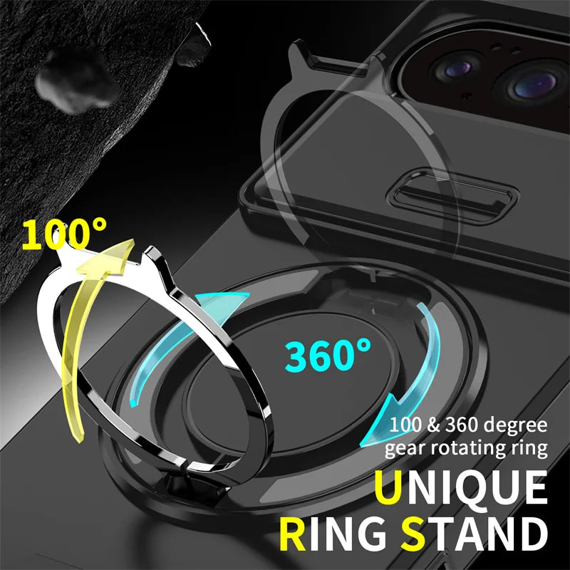 Armor Funda For Google Pixel 10 9 Pro XL 10Pro Magnetic Ring Bracket Case For Pixel 9A 8A 7 Pixel10 Pro Slide Lens Protect Cover
