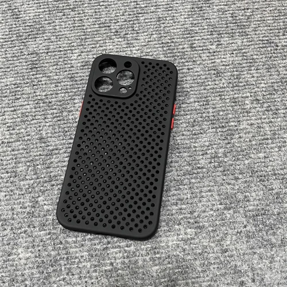 Cooling Breathable Soft Silicone Case For iPhone 17 Air 16 16E 15 14 Plus 13 12 Mini 11 Pro Max XS Max X XR Bumper Back Cover