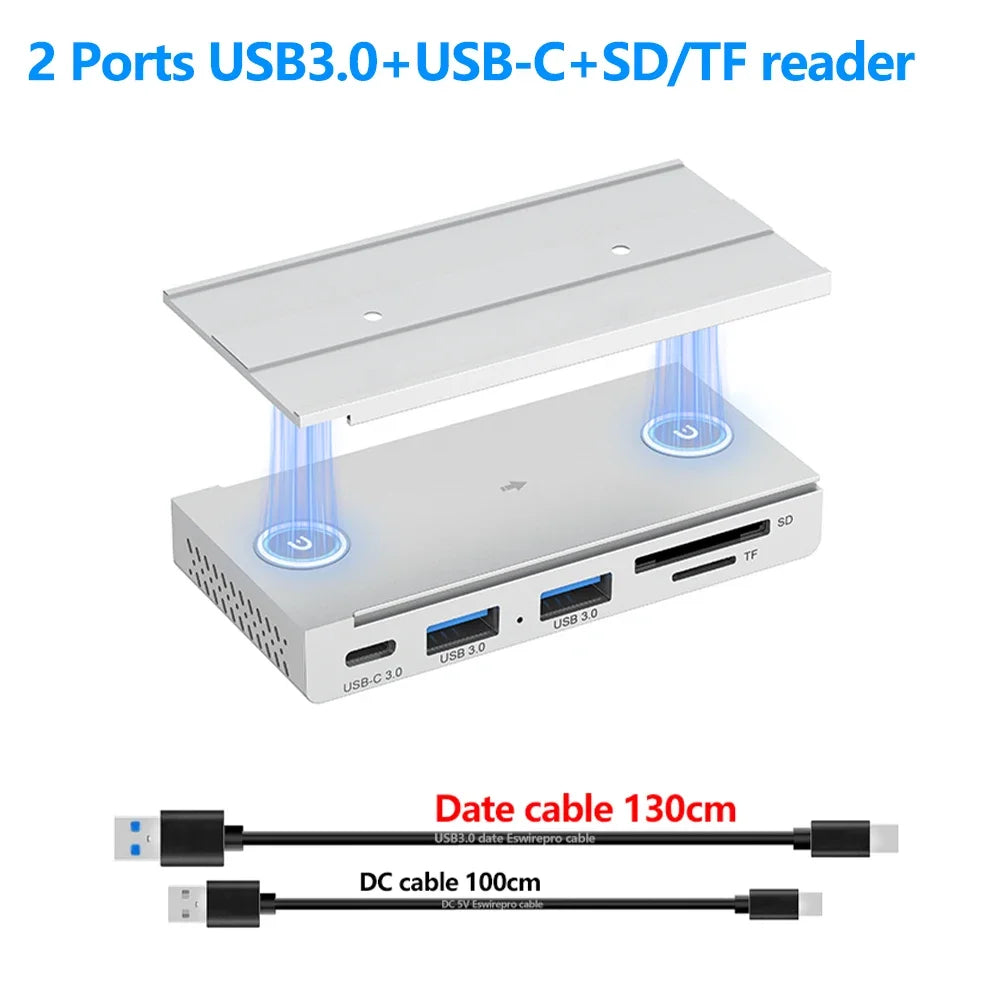 10Gbps USB HUB Desk Magnetic USB3.2 Splitter Adapter High Speed Data Transfer For MacBook Pro iMac Pro PC Laptops Accessories