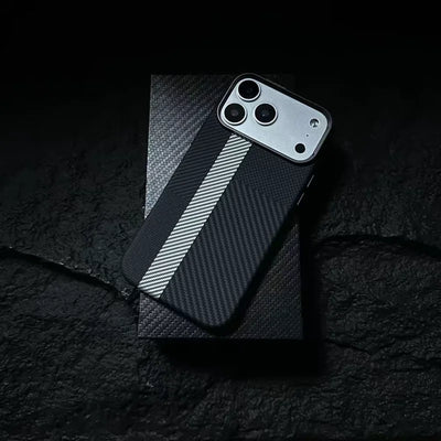 Carbon Fiber Texture Magnetic Case For iphone 17 18Pro Max 16 18 Pro 15 14 13 Ultrathin Alloy Lens Wireless Charge Hard Cover