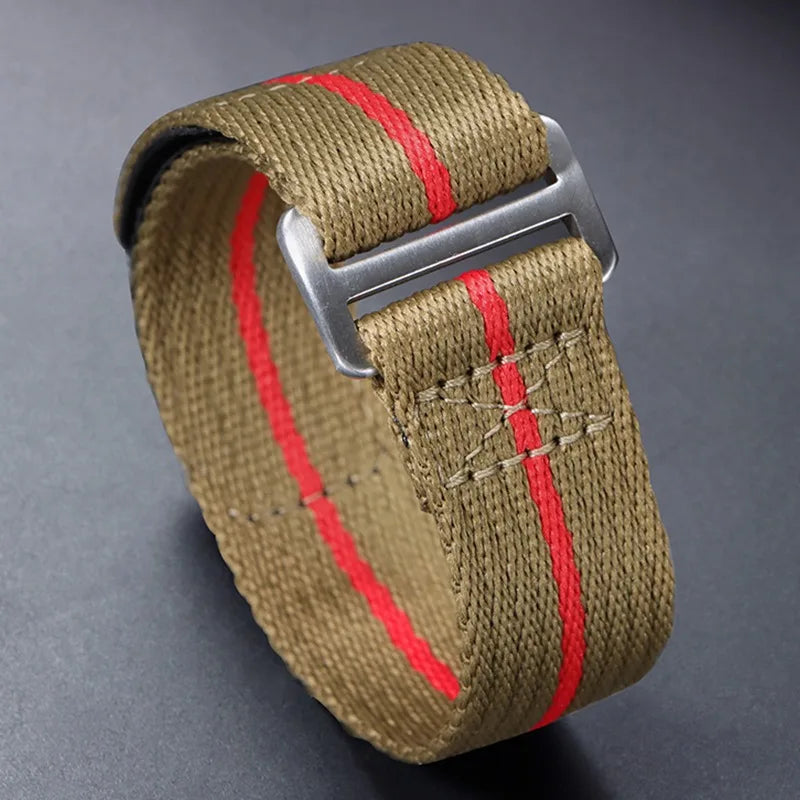 Military Nylon Watch Band Strap For Tudor FXD Bayview Little Red Flower Bluedon Dividing Wrist Bracelet 20/22mm Canvas Wristbelt