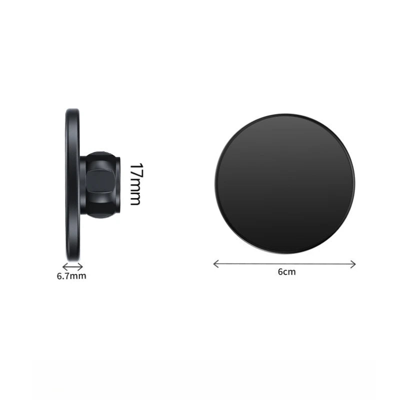 Strong Magnetic Car Phone Holder Aluminum 17mm Ball Mount Base Hands Free Driving Dashboard Windshield Installation Accessories