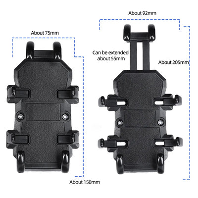 Motorcycle Bicycle Phone Holder Aluminum Handlebar Shock Absorption Cycling GPS Bracket for iPhone 16 Samsung Xiaomi Bike Mount