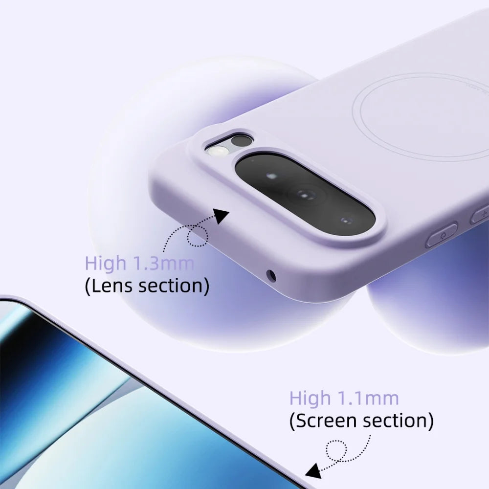 for Magsafe Matte Soft Liquid Silicone Case for Google Pixel 10 9 11 Pro XL 10A Magnetic Wireless Charging Shockproof Slim Cover