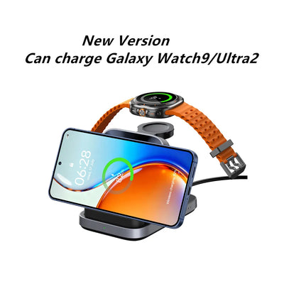 SwanScout 713S Wireless Charger for Galaxy Watch 8 7 Ultra 6 5 Foldable Charging Station for Samsung S25 Ultra S24 S23 Z Flip 7