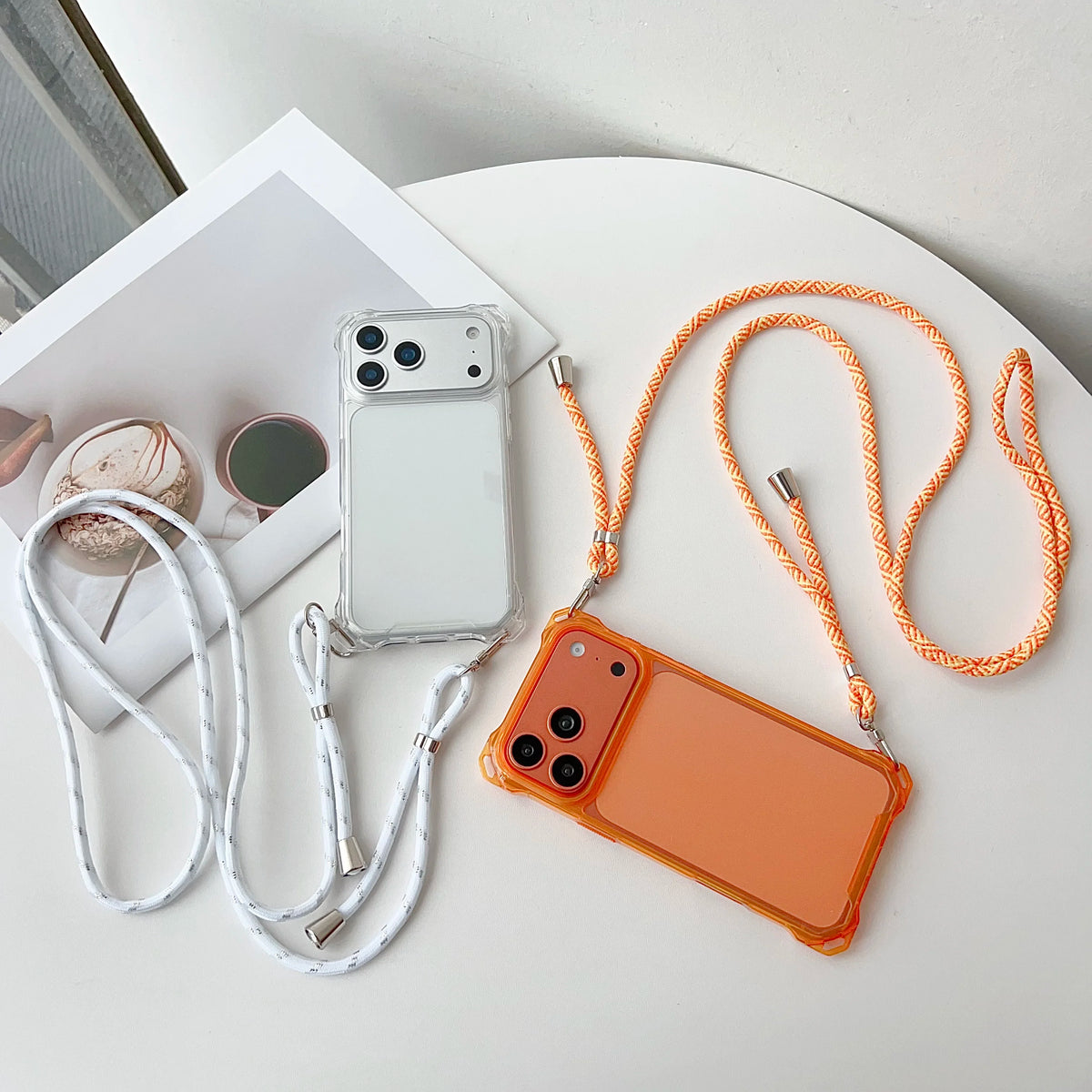 Neck Strap Long Rope Phone Case Suitable For iPhone 17 Pro Max Strap 16 14 11 12 13 15 Pro Max Plus Drop Protection Case