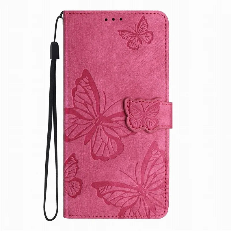 Girl Wallet Case For Apple iPhone 6Plus 17 16 16E 15 14 13 12 Pro Max Mini 6 7 8 Plus SE 2020 Cute Butterfly Phone Protect Cover