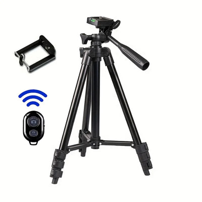Travel Self Tripod with Bluetooth Remote Phone Clip for Canon Nikon DSLR SLR Digital Camera Universal Stand