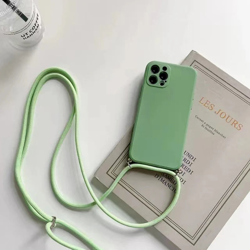 Necklace With Strap Cord Crossbody Lanyard Case For Google Pixel 11 7 6 8 9 10 Pro XL 7A 6A 9A 10a Coque Cover For Pixel 8Pro 8A