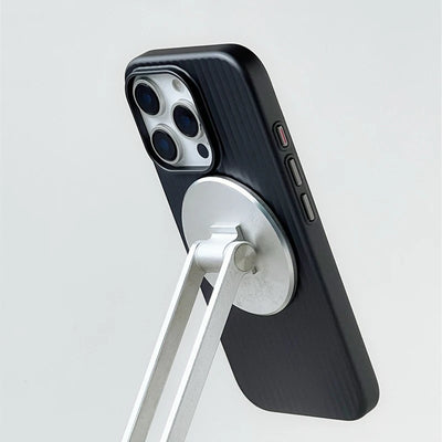 Fashion Plating Luggage Stripes For MagSafe Phone Case For iPhone 18 17 16 15 14 Pro Max Shockproof Wireless Charge Matte Cover