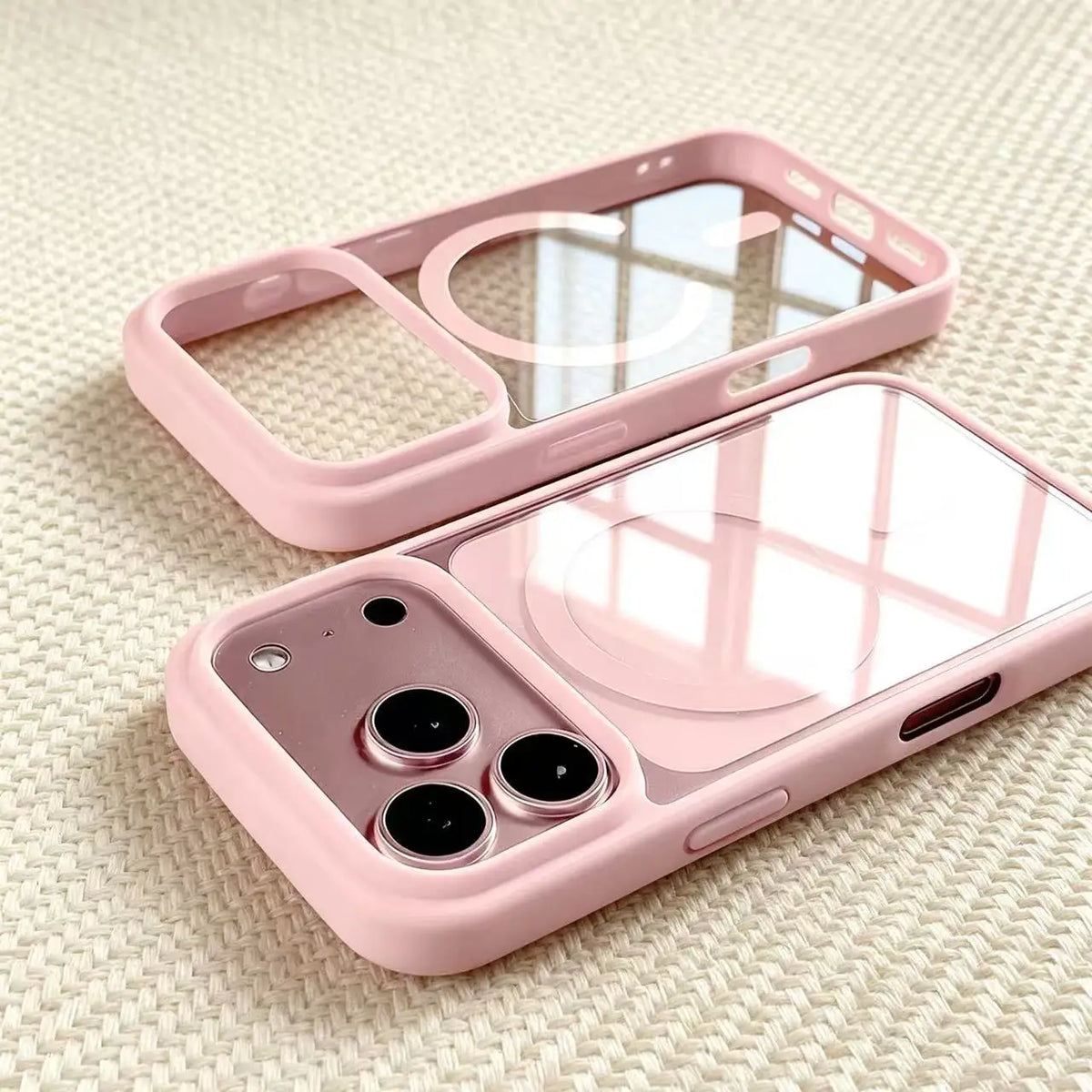 Fashion for Magsafe Wireless Charge Phone Case for IPhone 17 Air 16 15 14 Plus 13 12 Pro Max Transparent Acrylic Back Cover