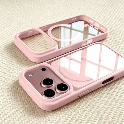 Fashion for Magsafe Wireless Charge Phone Case for IPhone 17 Air 16 15 14 Plus 13 12 Pro Max Transparent Acrylic Back Cover