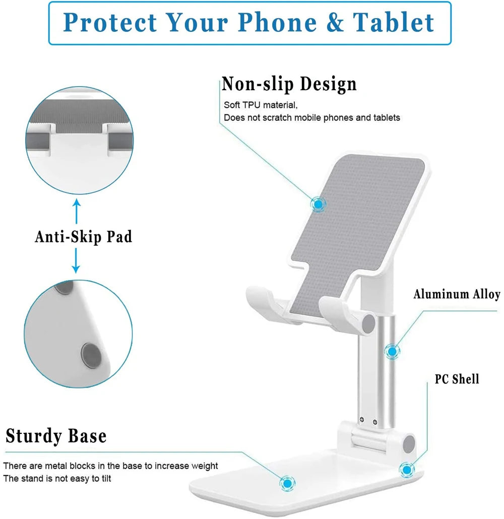 New Desktop Tablet Holder Table Cell Foldable Extend Support Desk Mobile Phone Holder Stand For iPhone iPad Adjustable