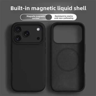 Original Magnetic Phone Case For iPhone 17 16 Pro Max Liquid Silicone Cases For iPhone 17 18 Pro Max 17Pro Air Soft Bumper Cover