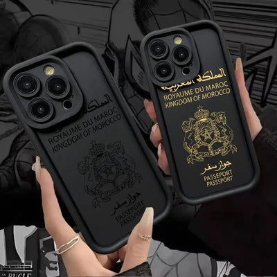 Morocco Passport Phone Case Silicone Phone Case For iPhone 17 Air 17 16 15 14 13 12 11 Plus Pro Max Shockproof Soft Cover
