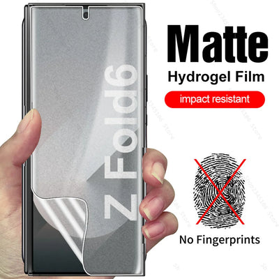 Matte Hydrogel Film For Samsung Galaxy Z Fold 6 Frosted Outer Screen Protector Not Glass SamsungZFold6 ZFold6 ZFold 6 Fold6 5G