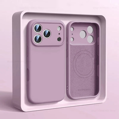 Magnetic Original Liquid Silicone Phone Case For iPhone 18 17 16 15 14 13 Pro Max 17Pro 18 For Magsafe Wireless Cases Soft Cover