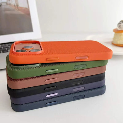 Original Technology Woven Magnetic Case For iPhone 18 17 16 15 14 13 Pro Max Fundas For Magsafe Wireless Charger Official Cover