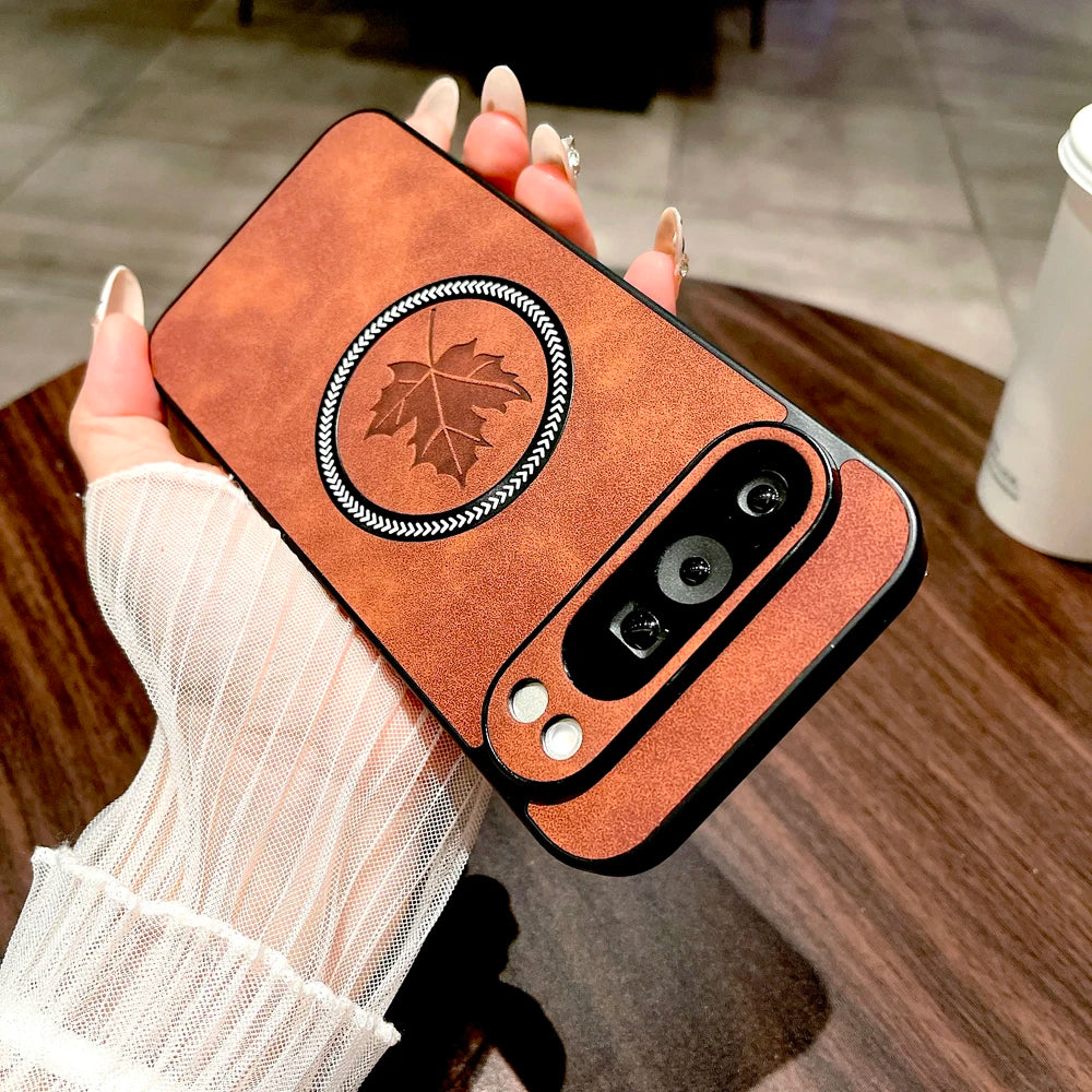 Luxury Faux Leather Case For Google Pixel 11 10 9 8 7 Pro XL 10A 9A 8A 7A Cover Pixel 9 8 7 A Pro XL Magsafe Wireless Charge