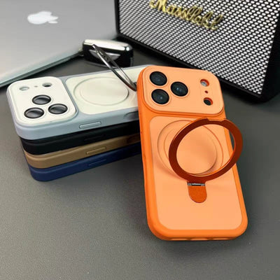 Luxury Metal Ring Bracket For Magsafe Magnetic Phone Case For iPhone 17 Air 16 E 15 14 Plus 13 12 11 Pro Max Shockproof Cover