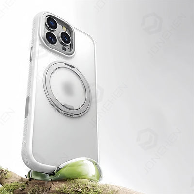 360° Rotation Ring Stand Magnetic Case For iPhone 13 14 15 16 17 18 Pro Max Matte Military Shockproof Armor Cover For Magsafe