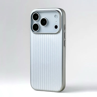Fashion Plating Luggage Stripes For MagSafe Phone Case For iPhone 18 17 16 15 14 Pro Max Shockproof Wireless Charge Matte Cover